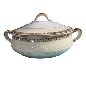 Antique Schleiger 774 China‎ Round Covered Veggie Server Haviland Limoges France